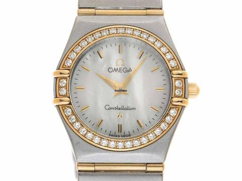  Omega Constellation Ladies Lady Ref.12777000 2001 Full Set original unpoliert Constellation Lady Diamanten Perlmutt 