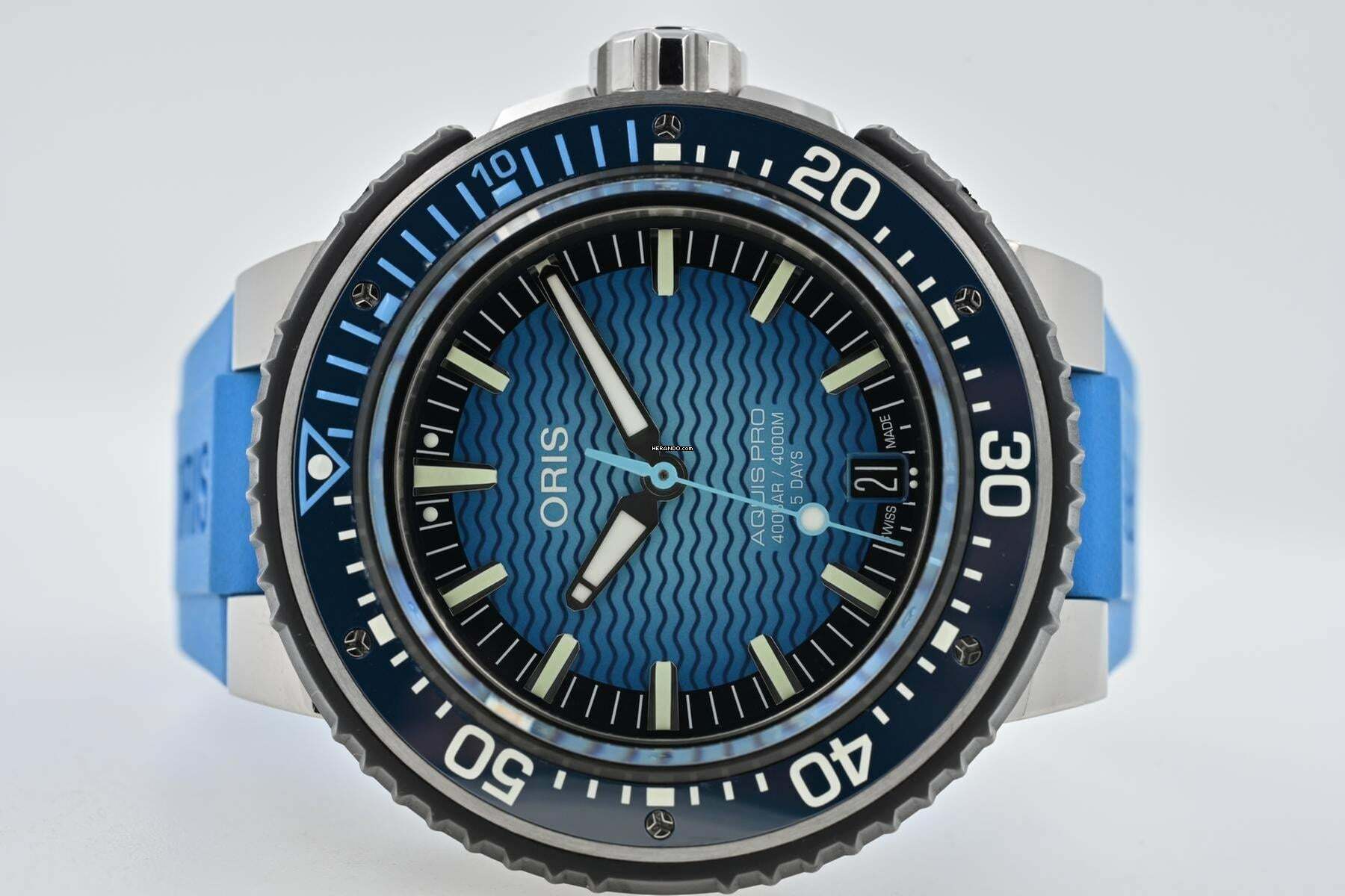 Oris Aquis Pro 4000m 01 400 7777 7155 Blue Dial