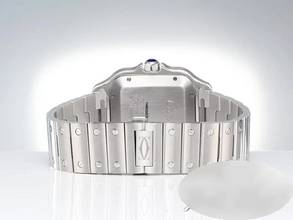 Thumbnail von Cartier Santos Grosses Modell Edelstahl Wssa0018 2020 Automatik Stahl Steel