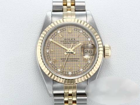  Rolex Lady-Datejust Edelstahl Gelbgold 750 Diamanten Automatik Stainless Steel 18kt Yellow Gold Stahl Damen Jubilé-band Chronometer Oyster 