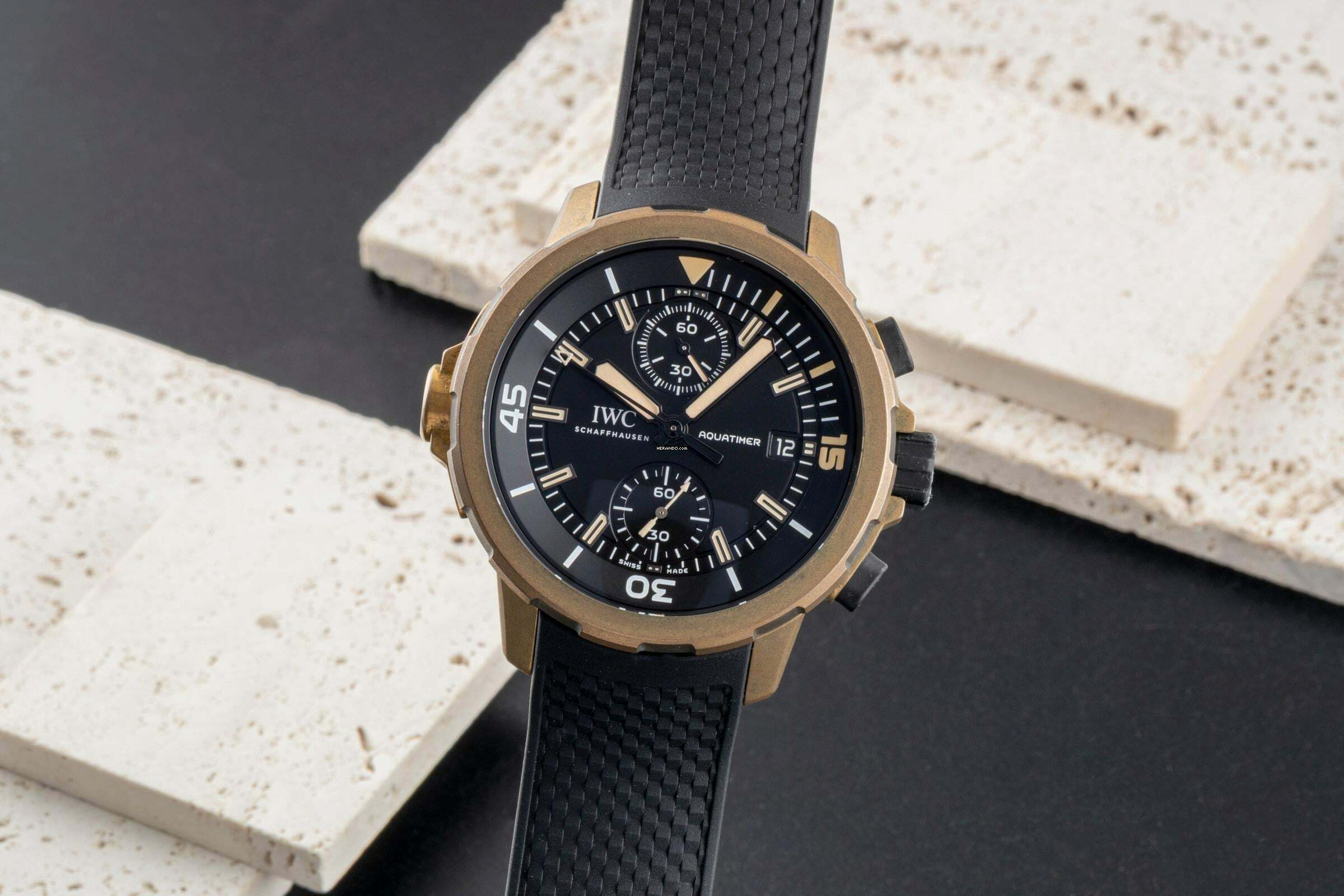 IWC Aquatimer Chronograph Expedition Charles Darwin Bronze Ref. IW379503 B&P