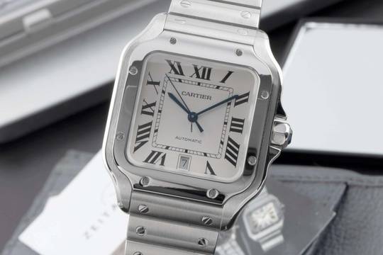  Cartier Santos de Cartier Stahl Automatik Herrenuhr Ref. WSSA0009 