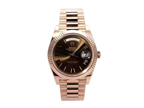  Rolex Day-Date 40 Everose-Gold Ref. 228235 Choco Römisch 