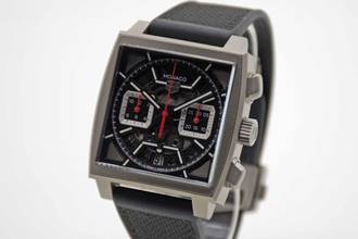 Thumbnail von TAG Heuer Monaco Chronograph Titan schwarz neues Fullset Mwst. ausweisbar