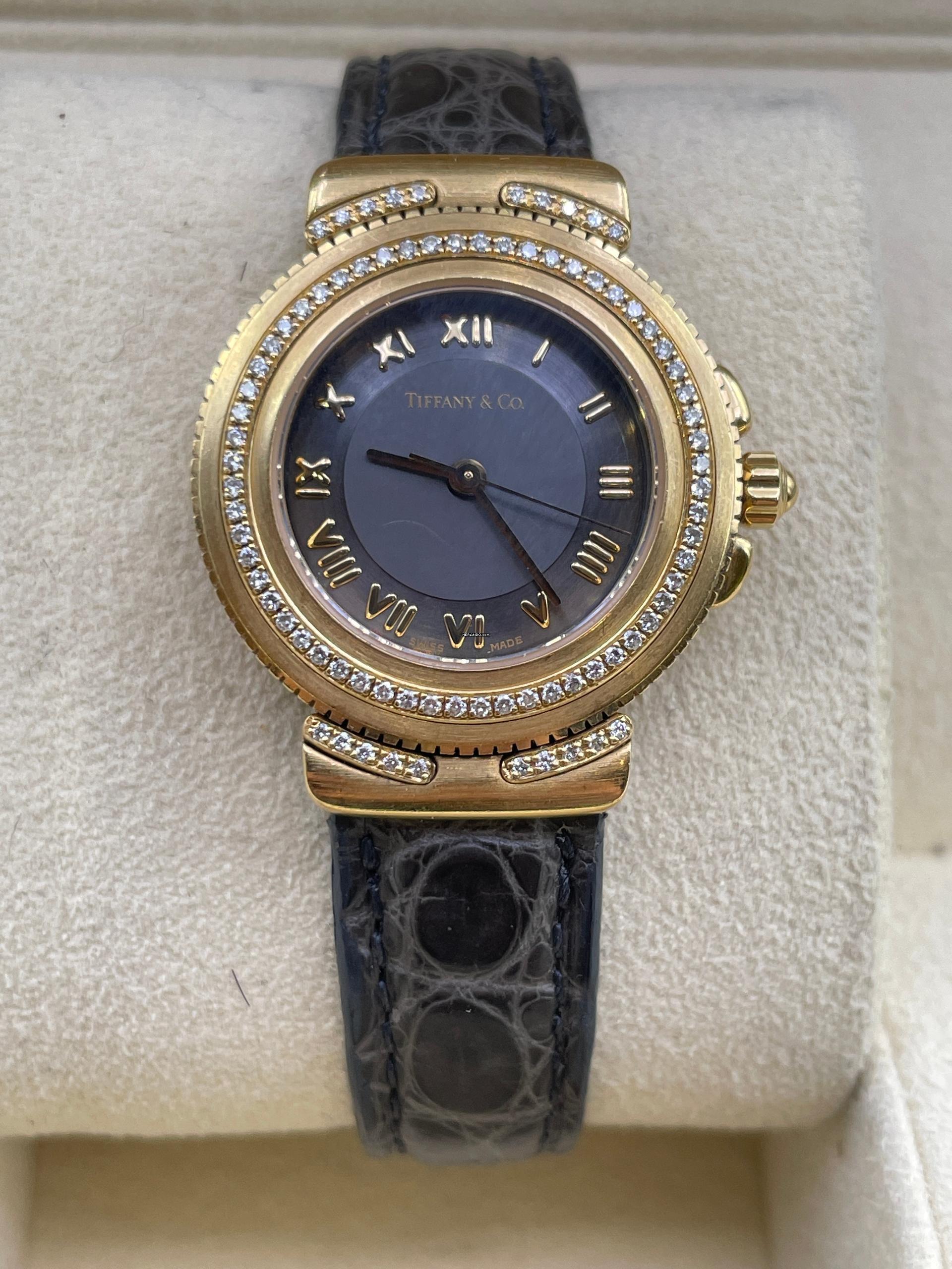 Tiffany & Co Intaglio Fullgold 18Kt with Diamonds setting watch only