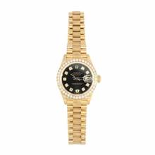 Thumbnail von Rolex Lady-Datejust Damenuhr Lady Datejust 69138 mit Diamantzifferblatt und Brillantlünette Automatik aus 750 Gelbgold Fullset
