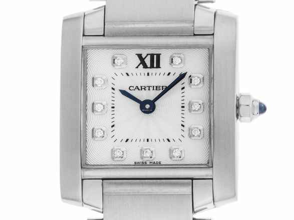 Cartier Tank Française MM Medium Modell Ref.3217 2016 Box sehr gut Vintage Tank Francaise MM Medium Modell Diamanten 