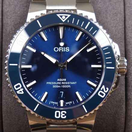  Oris Aquis Date 733 7787 4135-07 8 22 Aquis Date 41.5mm 01 04peb NEW FULL SET 