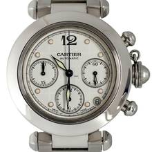 Thumbnail von Cartier Pasha C chronograph 2412 white dial Automatic 2009