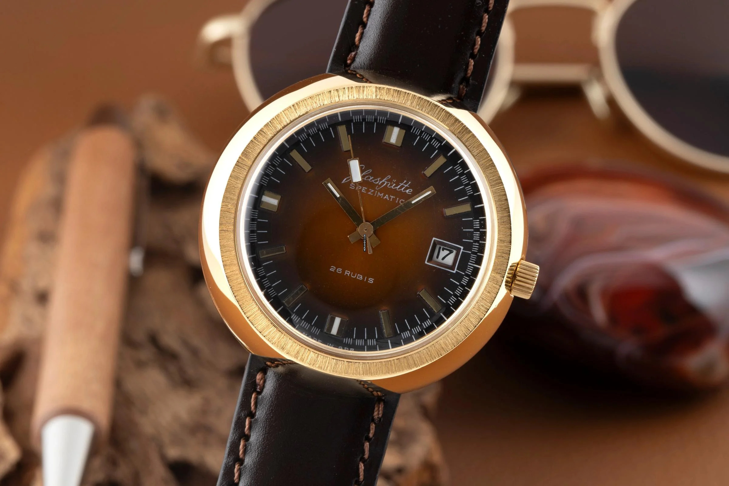 Glashütte Original Spezimatic UFO Automatik vergoldet vintage Klassiker