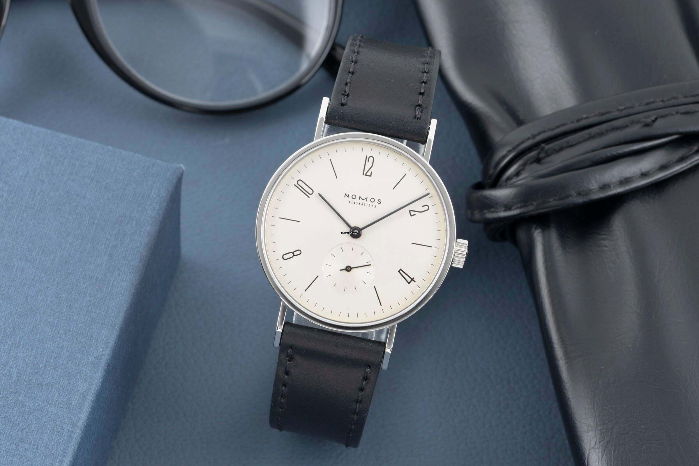 NOMOS Tangente Stahl Handaufzug Ref. 101 Box und Papiere 1993