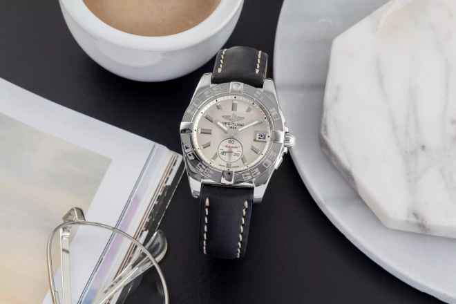  Breitling Galactic 36 Edelstahl Automatik Herrenuhr Ref. A37330 Klassiker 