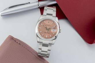 Thumbnail von Rolex Oyster Perpetual Date 34 Salmon Dial Oyster Edelstahl Automatik Herrenuhr Ref. 115200