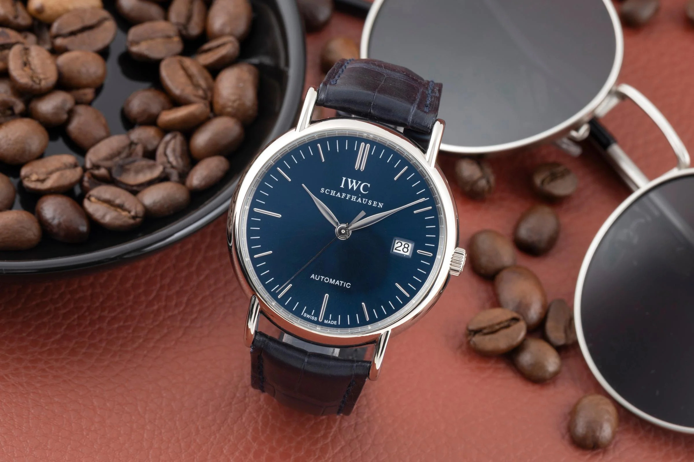 IWC Portofino Automatic 18k Weissgold Automatik Ref. IW356512 Papiere 2012