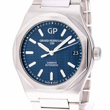  Girard Perregaux Laureato 42mm Blue – 81010-11-431-11A – like NEW – 08/2022 Full Set 