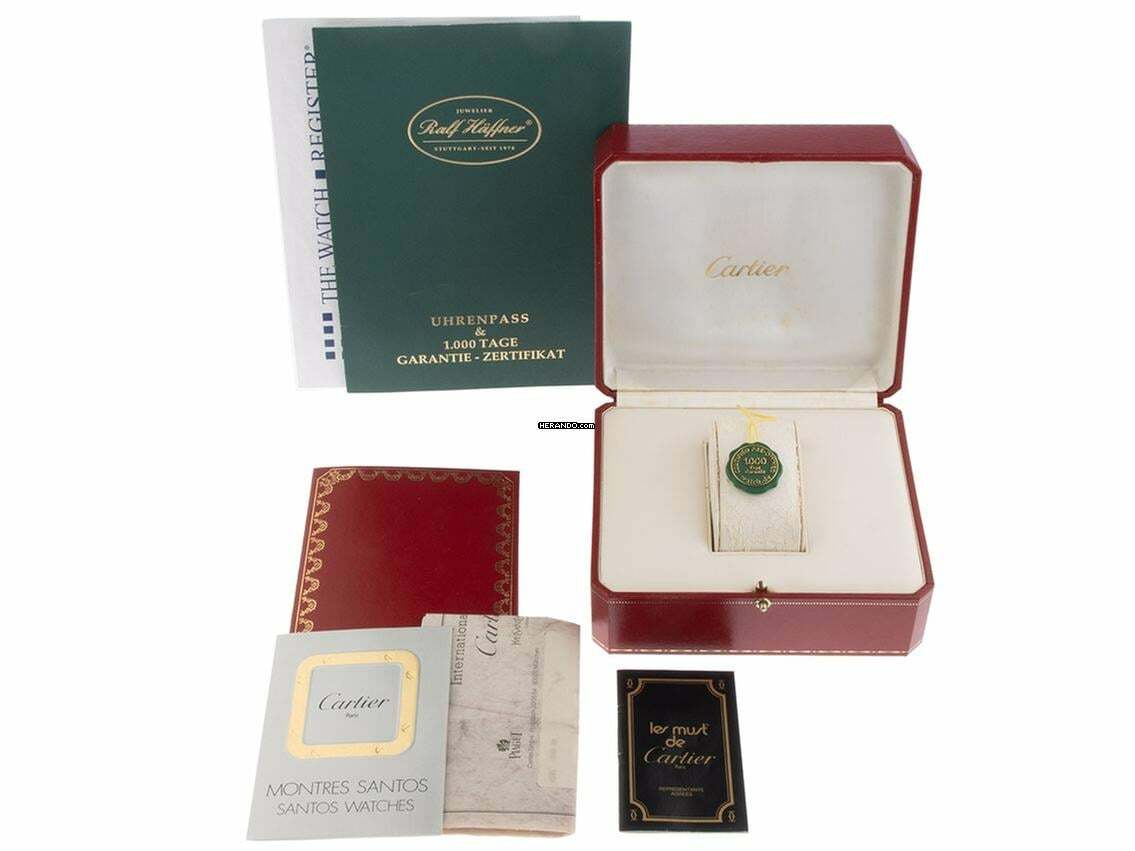 Cartier Santos Octagon PM kleines Modell Ref.187903 1992 Full Set sehr gut Vintage Santos Octagon PM kleines Modell Automatic
