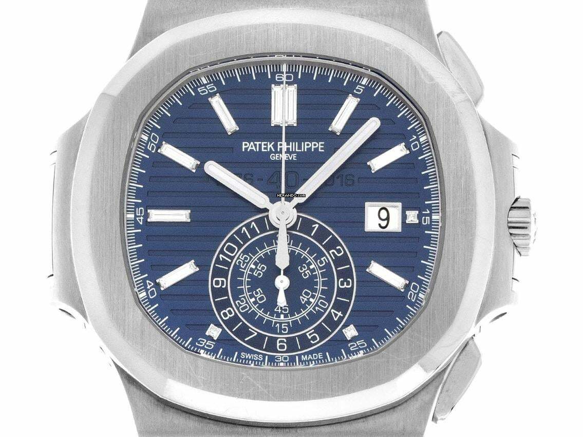 Patek Philippe Nautilus 40th Anniversary Ref.5976/1G-001 2017 Full Set Original unpoliert Nautilus 40th Anniversary Diamanten 18kt Weißgold 303g