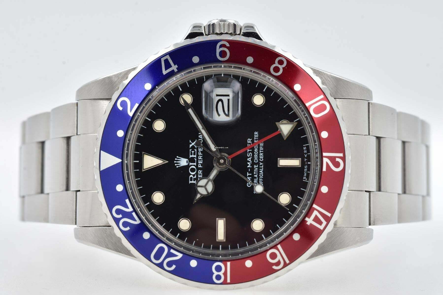 Rolex GMT-Master I Pepsi 16750 8.0Mio Rolex Service 01/2025 Spider Dial