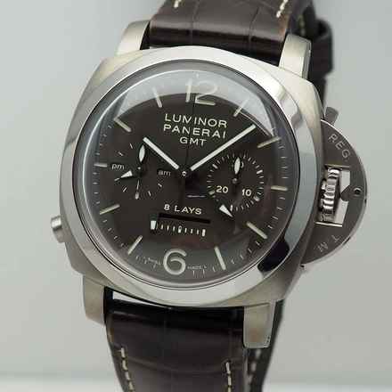  Panerai Luminor 1950 8 Days Chrono Monopulsante GMT PAM00311 Box+Papiere 