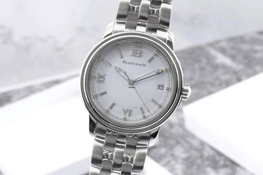  Blancpain Léman Ultra Slim Automatik Edelstahl Herrenuhr Ref. 2100-1127-11 Box 