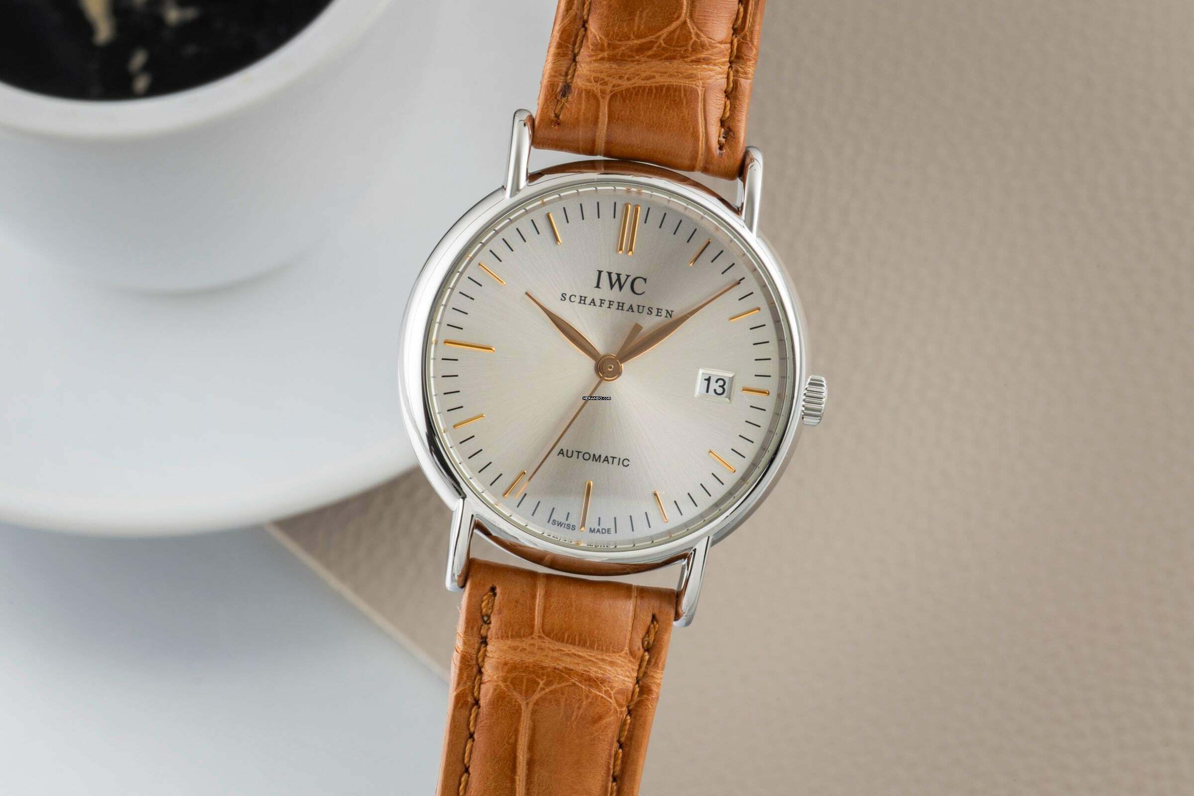 IWC Portofino Automatic Schaffhausen Portofino Automatik Datum Edelstahl Herrenuhr Ref. IW356303