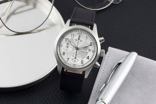  IWC Fliegeruhr Spitfire Chronograph Fliegerchronograph Stahl Automatik Ref. IW370621 Klassiker 
