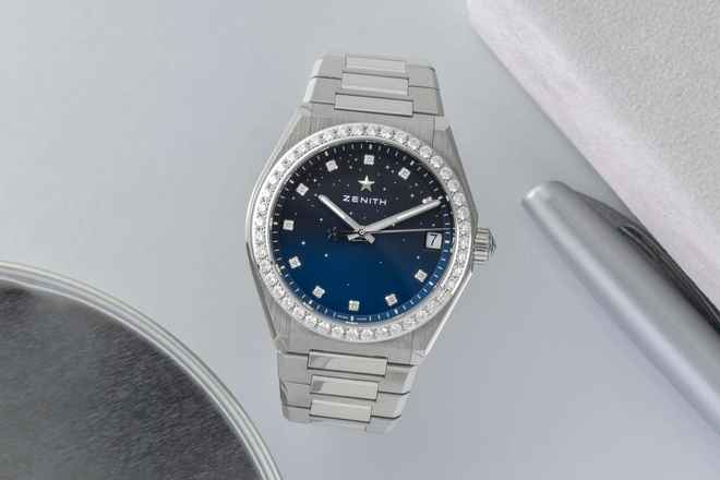  Zenith Defy Midnight Stahl Automatik Damenuhr Ref.16.9200.670/01.MI001 B&P 