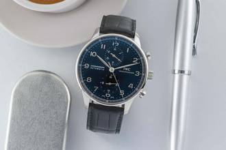 Thumbnail von IWC Portugieser Chronograph Stahl Automatik Ref. IW371447 B&P