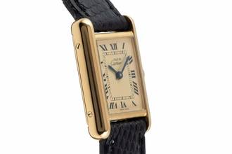 Thumbnail von Cartier Tank must de Cartier PM Ivory Dial 925 Silber Handaufzug Damenuhr