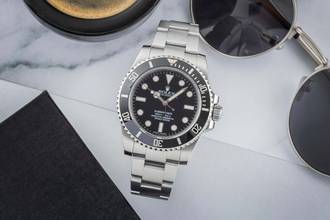 Thumbnail von Rolex Submariner (No Date) Stahl Automatik Herrenuhr Ref 114060 Box & Papiere 2013