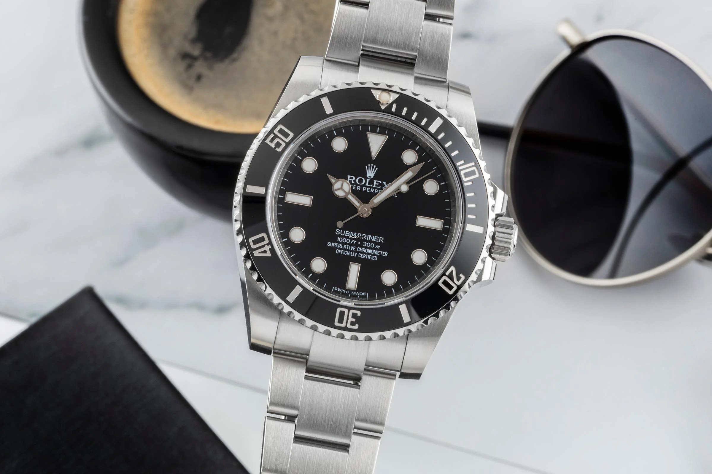 Rolex Submariner (No Date) Stahl Automatik Herrenuhr Ref 114060 Box & Papiere 2013