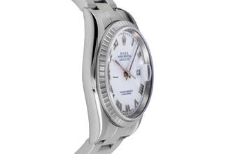 Thumbnail von Rolex Datejust 36 White Dial Oyster Stahl Automatik Herrenuhr Ref.16220 F-Serie
