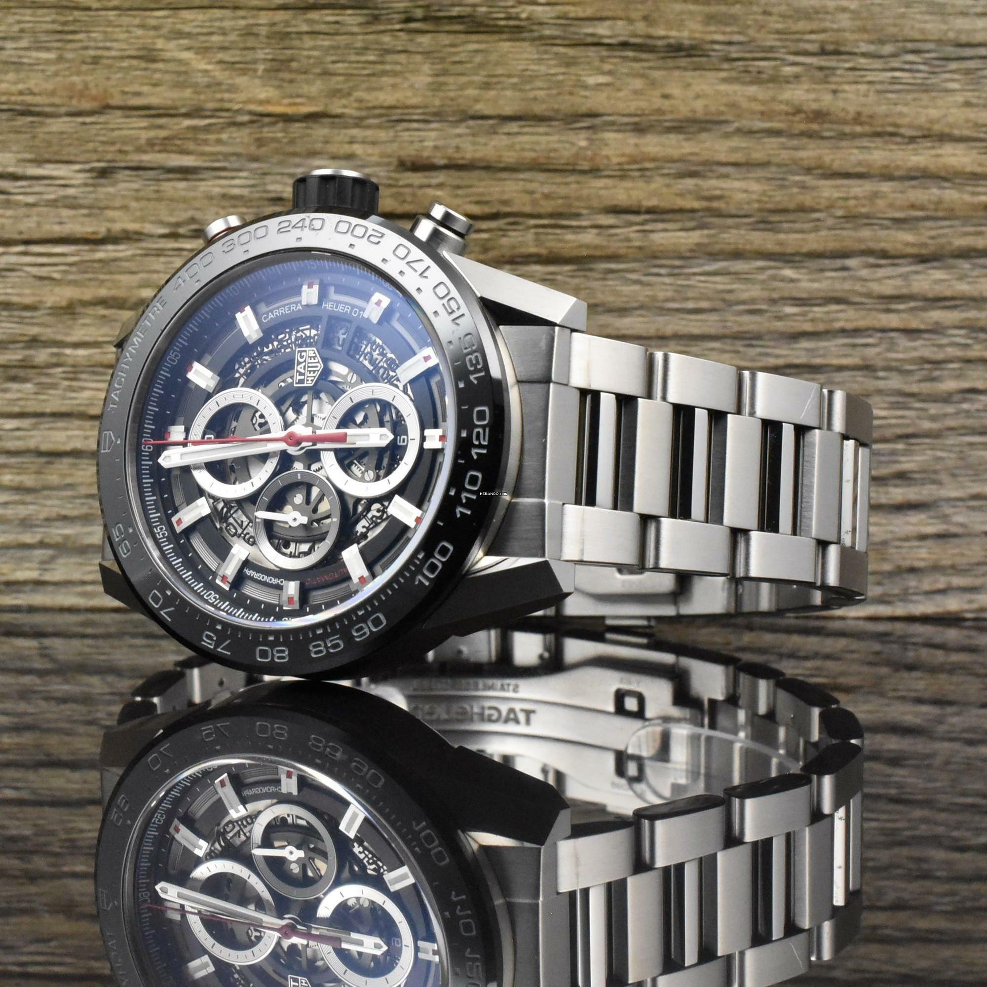 TAG Heuer Carrera Calibre HEUER 01 Skeleton Automatik CAR2A1W B&P