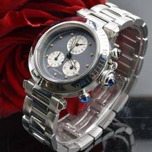 Thumbnail von Cartier Pasha 1352 chronograph 35MM Gray dial quartz year 1999