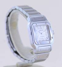 Thumbnail von Cartier Santos Galbée De Cartier Galbée Stahl silver roman dial Klassik Automatik Lady B+P
