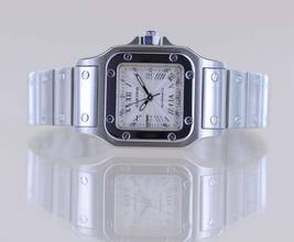 Thumbnail von Cartier Santos Galbée De Cartier Galbée Stahl silver roman dial Klassik Automatik Lady B+P