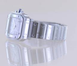 Thumbnail von Cartier Santos Galbée De Cartier Galbée Stahl silver roman dial Klassik Automatik Lady B+P