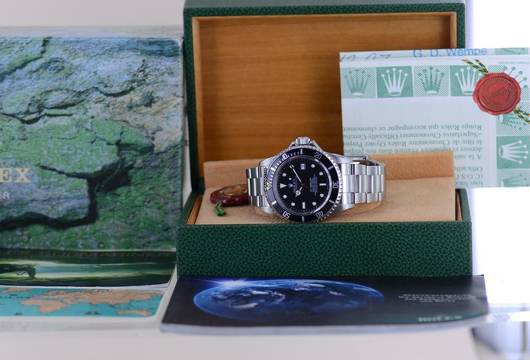  Rolex Sea-Dweller 4000 16600 Klassiker U-Serie SEL Tritium Taucheruhr Diver B+P 