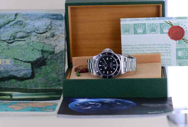  Rolex Sea-Dweller 4000 16600 Klassiker U-Serie SEL Tritium Taucheruhr Diver B+P 