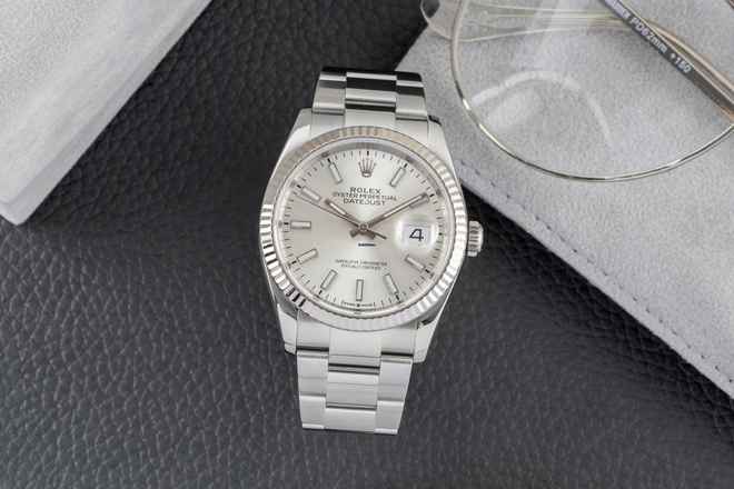  Rolex Datejust 36 Stahl / Weissgold Automatik Herrenuhr Ref. 126234 Papiere 2021 