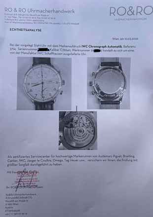  IWC Portugieser Chronograph Portuguese Chronograph FULL SERVICED 2026 Watch only Top Condition + NEW Blue Strap 