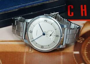 Thumbnail von Longines Oversize Calatatrava with Rare SECTOR Dial Vintage Box and Extract