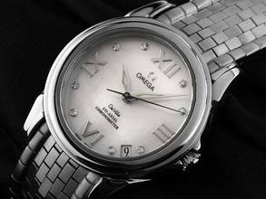 Thumbnail von Omega De Ville Co-Axial Ref.4581.75.00 2010 Full Set sehr gut Vintage De Ville Automatic Perlmutt Diamanten