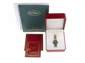 Thumbnail von Cartier Santos Galbée Lady PM Ref.1567 1998 Box&Beschreibung sehr Gut Vintage Santos Galbee Lady PM kleines Modell