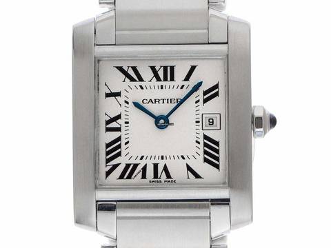  Cartier Tank Française MM Medium Modell Ref.2465 2004 Full Set sehr Gut Vintage Tank Francaise MM Medium Modell 