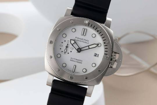  Panerai Submersible Edelstahl Automatik Herrenuhr Ref. PAM01223 B&P 2021 