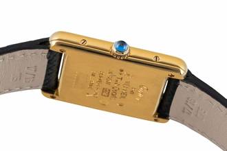 Thumbnail von Cartier Tank Vermeil must Tank LM Trinity Dial Silber vergoldet Quarz Ref. 590005 Klassiker