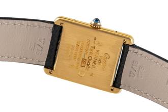 Thumbnail von Cartier Tank Vermeil must Tank LM Trinity Dial Silber vergoldet Quarz Ref. 590005 Klassiker