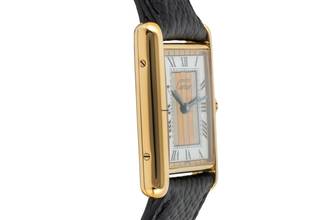 Thumbnail von Cartier Tank Vermeil must Tank LM Trinity Dial Silber vergoldet Quarz Ref. 590005 Klassiker