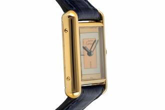 Thumbnail von Cartier Tank Vermeil PM Vermeil Trinity 925 Silber small Damenuhr Ref. 3 Klassiker